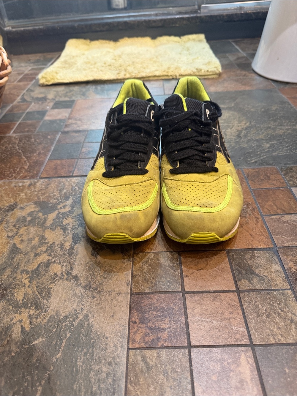 Asics Yellow and Black Gel-Lyte Running Sneakers